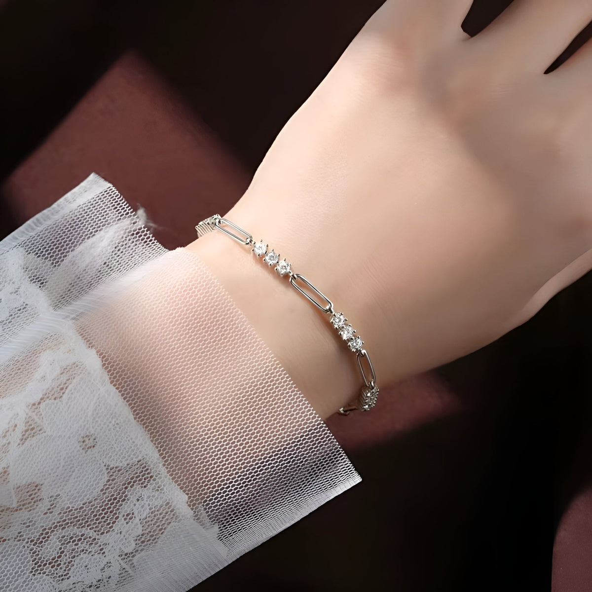 Pulseira Feminina Prata Dorata