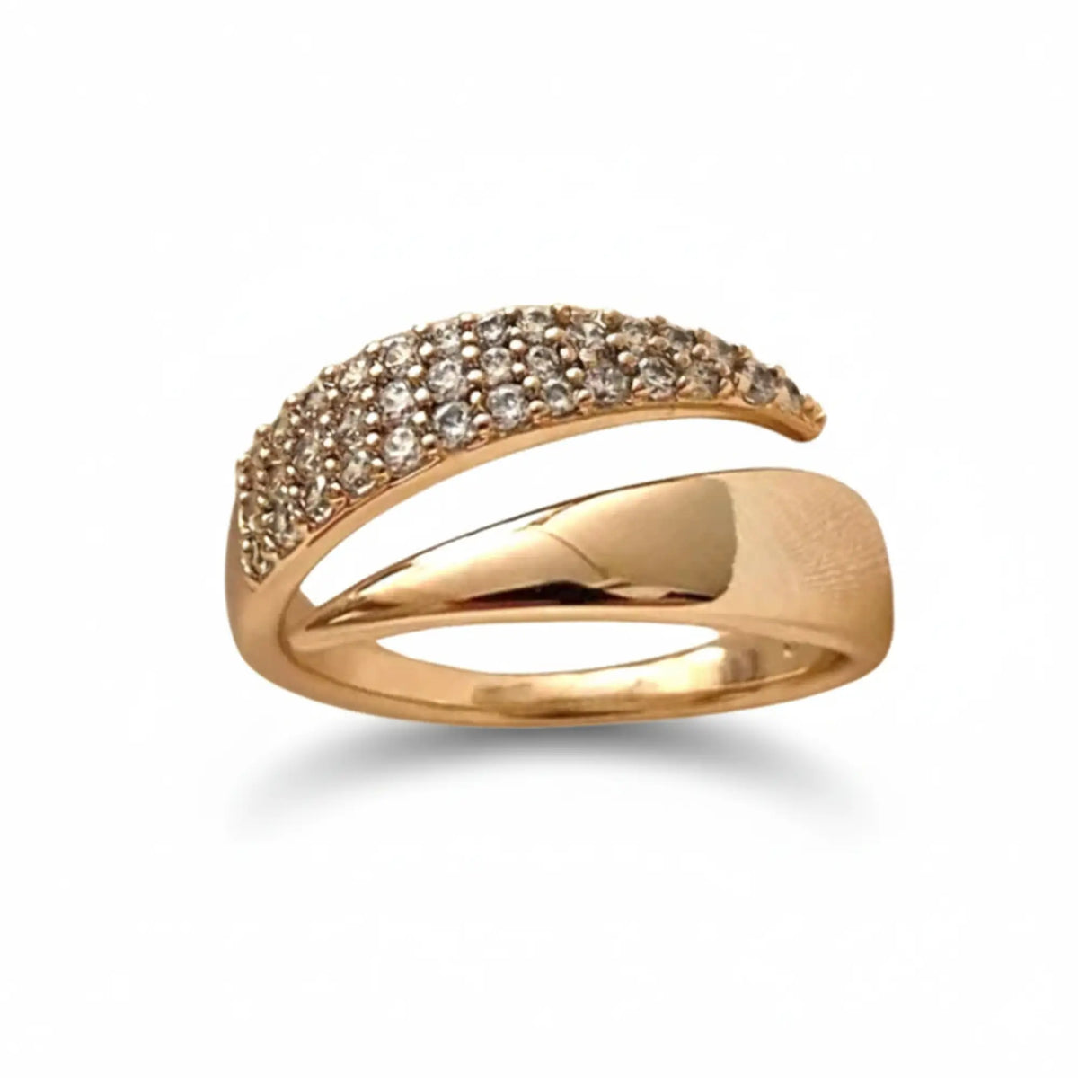 Anel de Ouro Feminino Duo Luxo