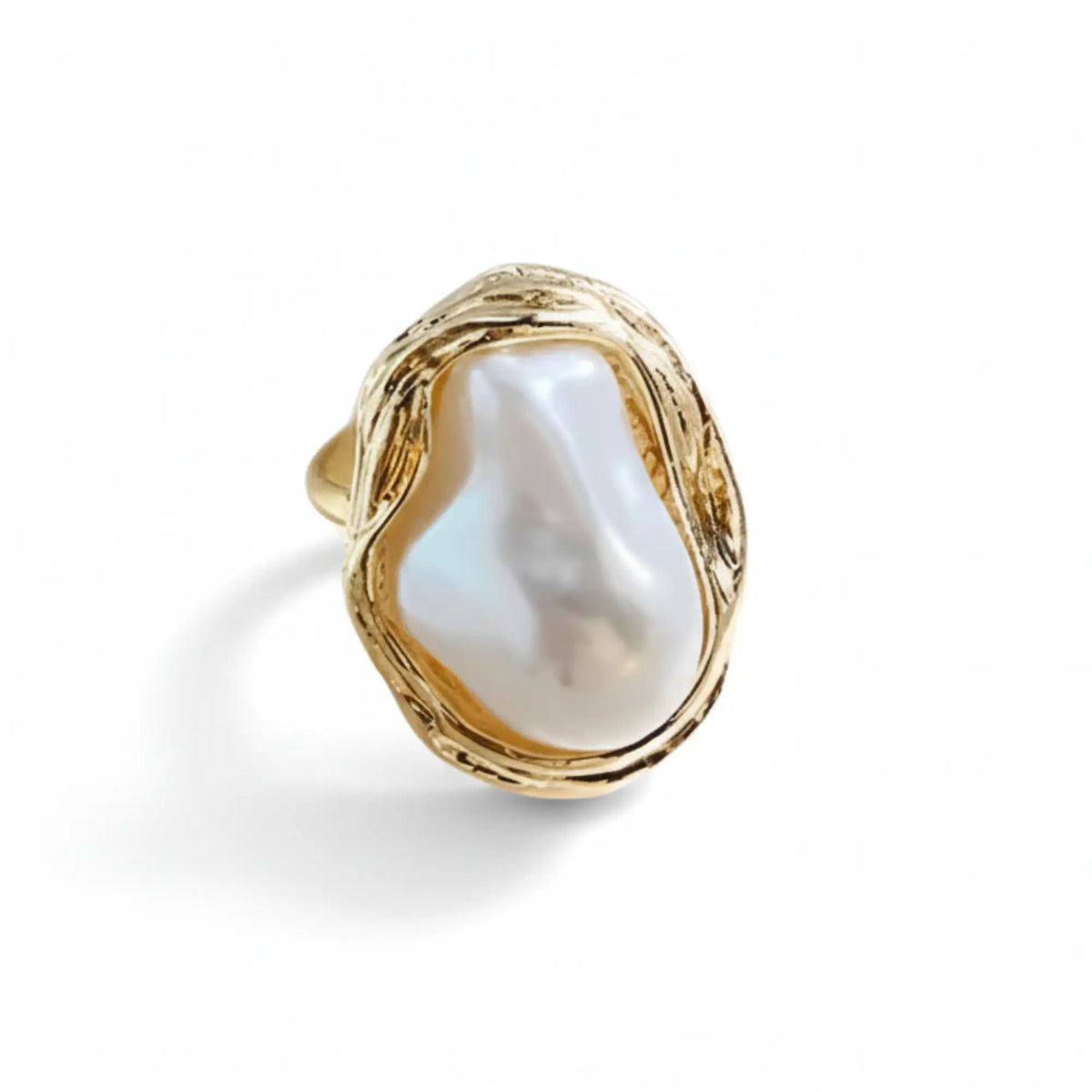 Anel De Ouro Perolado